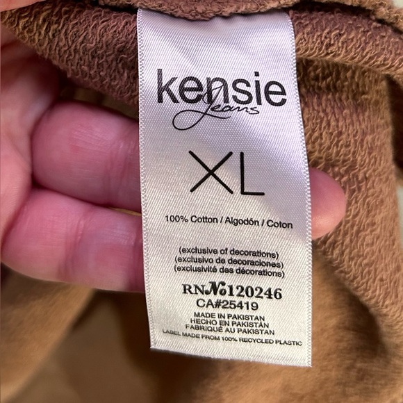 Kensie Brown Zebra Print Button Up Shacket 100% Cotton Fairycore Boho Size XL - Picture 8 of 8